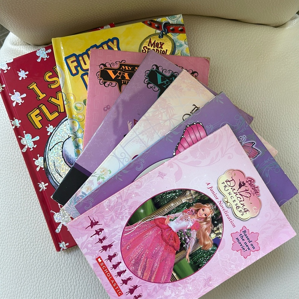 7-Book Bundle for the WHOLE Family - Barbie, Mariposa, Island Princess, Vampire